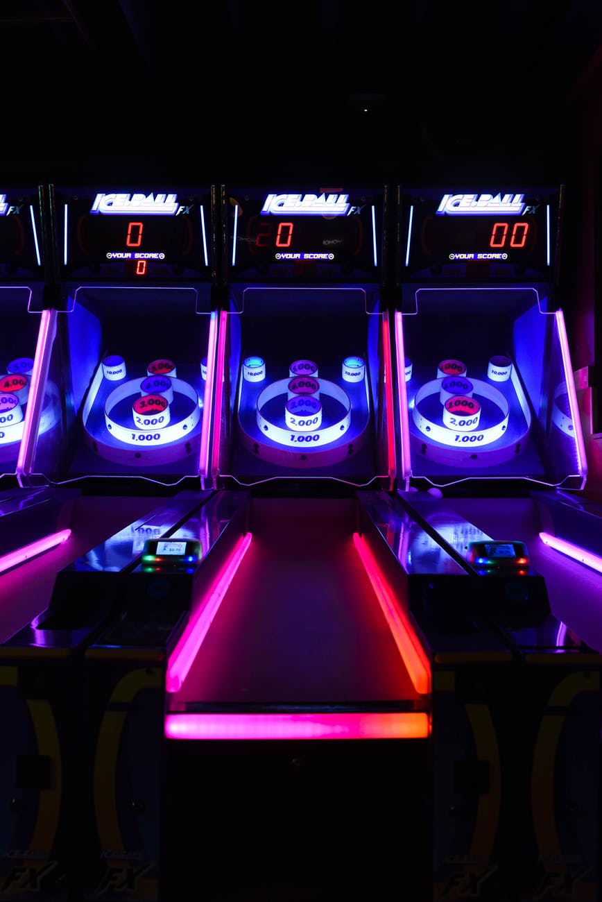led lighted bowling arcade machine