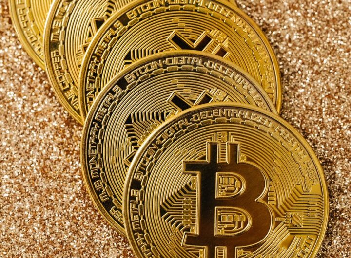 close up shot of bitcoins